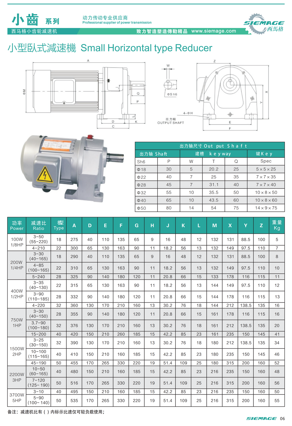 西马格小型减速机SGH 西马格小型减速机SGH